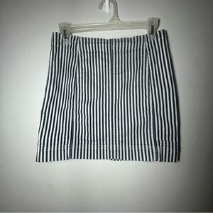 Jolt Striped Blue and White Denim Mini Skirt with back zipper Size 7/28